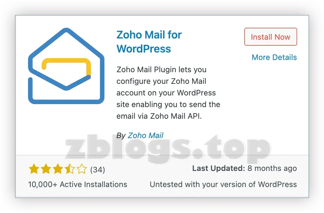 Zoho Mail for WordPress